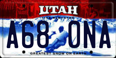 UT license plate A680NA