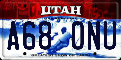 UT license plate A680NU
