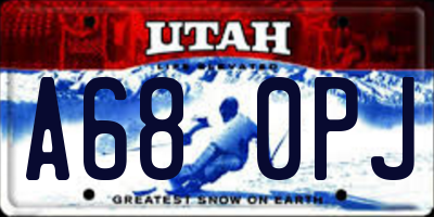 UT license plate A680PJ