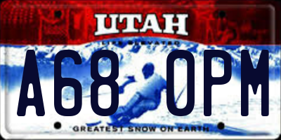 UT license plate A680PM