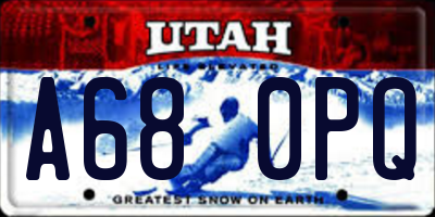 UT license plate A680PQ