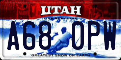 UT license plate A680PW