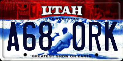 UT license plate A680RK