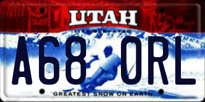 UT license plate A680RL