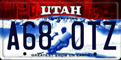 UT license plate A680TZ