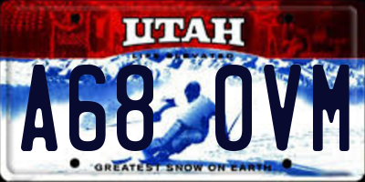 UT license plate A680VM