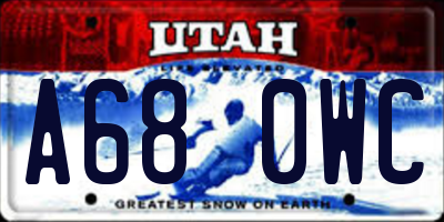 UT license plate A680WC