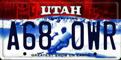 UT license plate A680WR