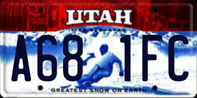 UT license plate A681FC