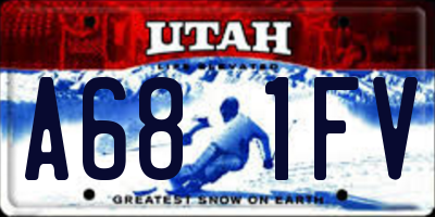 UT license plate A681FV