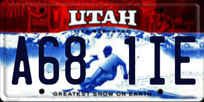 UT license plate A681IE