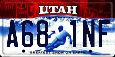 UT license plate A681NF
