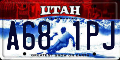 UT license plate A681PJ
