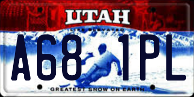UT license plate A681PL