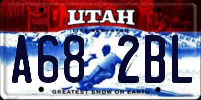 UT license plate A682BL