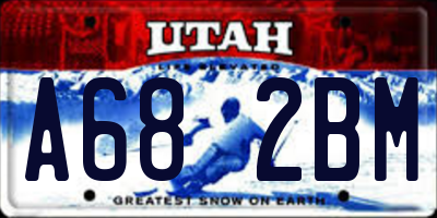UT license plate A682BM