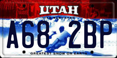 UT license plate A682BP