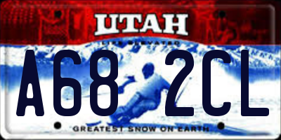 UT license plate A682CL