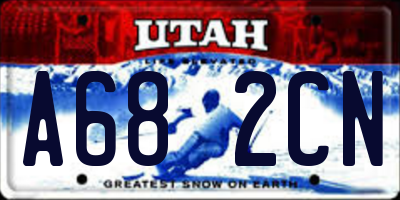 UT license plate A682CN
