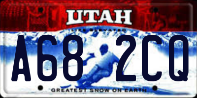 UT license plate A682CQ