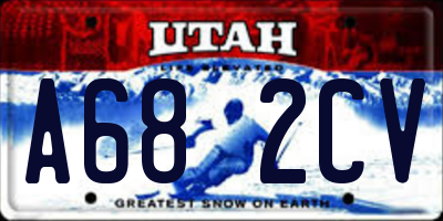 UT license plate A682CV