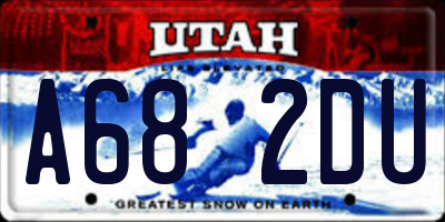 UT license plate A682DU