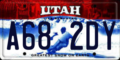 UT license plate A682DY