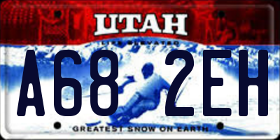 UT license plate A682EH