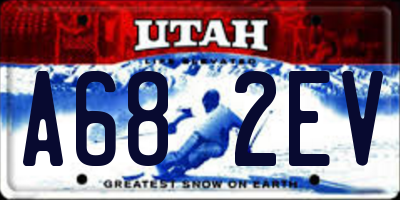 UT license plate A682EV
