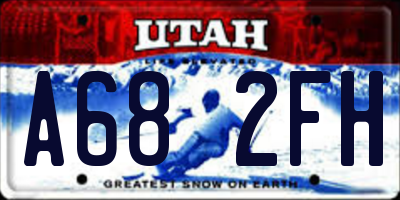 UT license plate A682FH