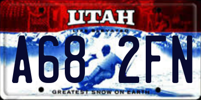 UT license plate A682FN