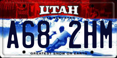 UT license plate A682HM