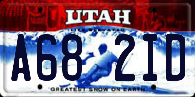 UT license plate A682ID