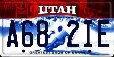 UT license plate A682IE