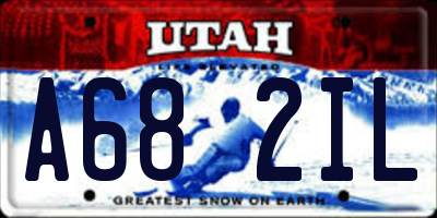 UT license plate A682IL