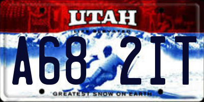 UT license plate A682IT