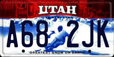 UT license plate A682JK