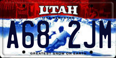 UT license plate A682JM