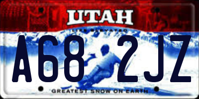UT license plate A682JZ