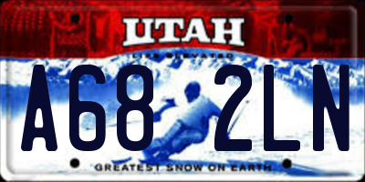 UT license plate A682LN