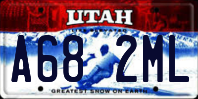 UT license plate A682ML