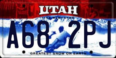 UT license plate A682PJ