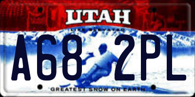 UT license plate A682PL
