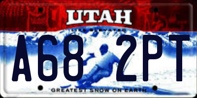 UT license plate A682PT
