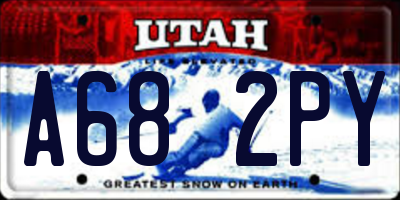 UT license plate A682PY