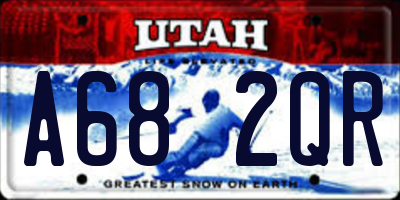 UT license plate A682QR