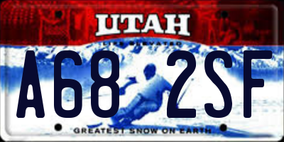 UT license plate A682SF