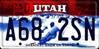 UT license plate A682SN