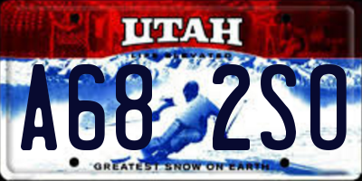 UT license plate A682SO