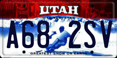 UT license plate A682SV